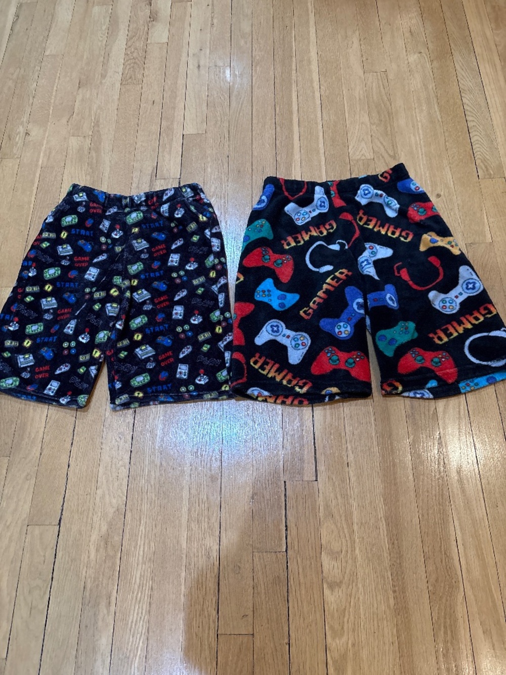 Lot of 2 iscream brand and love and kisses boys fuzzy gamer pajama bottoms